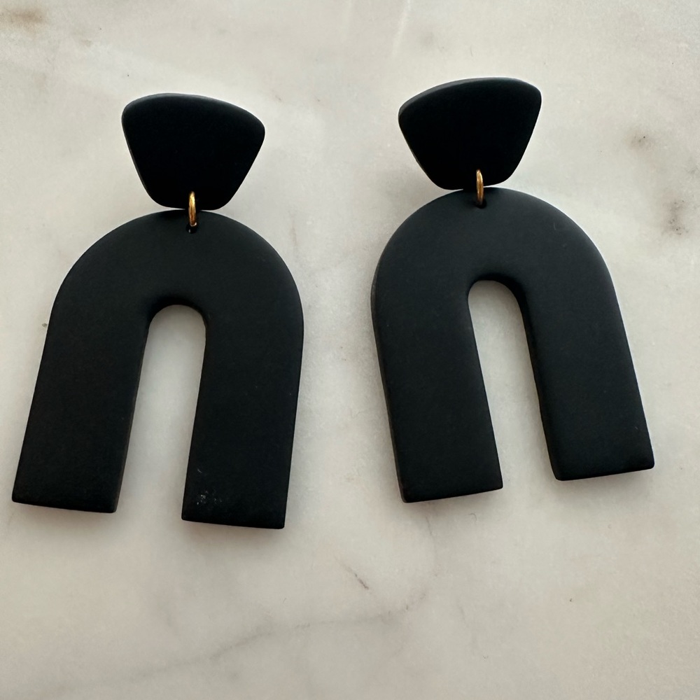 Black Geometric Earrings